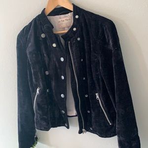 Free people Dusk till Dawn velvet Moro jacket